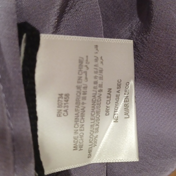 BCBG Frosted Plum "Drew" Silk  Relaxed Fit Blouse- Sz. Sm - Picture 9 of 10
